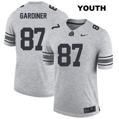 Youth NCAA Ohio State Buckeyes Ellijah Gardiner #87 College Stitched Authentic Nike Gray Football Jersey CX20M40AV